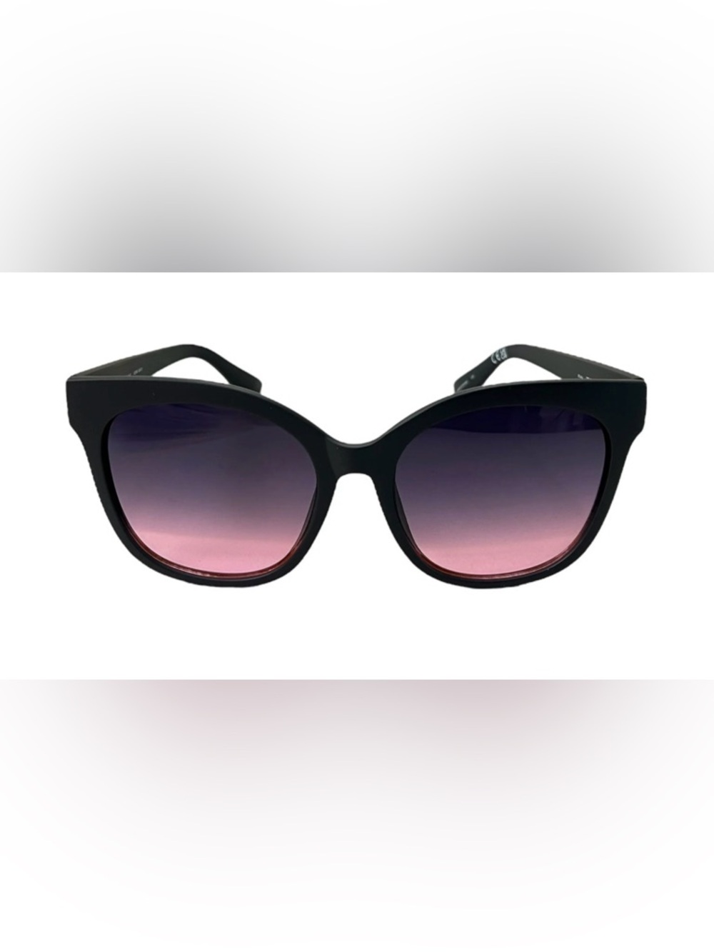 Quay Australia Black Frame Sunglasses with Pink Gradient Lenses
